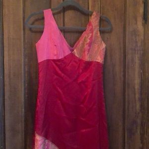 Patch work shift dress